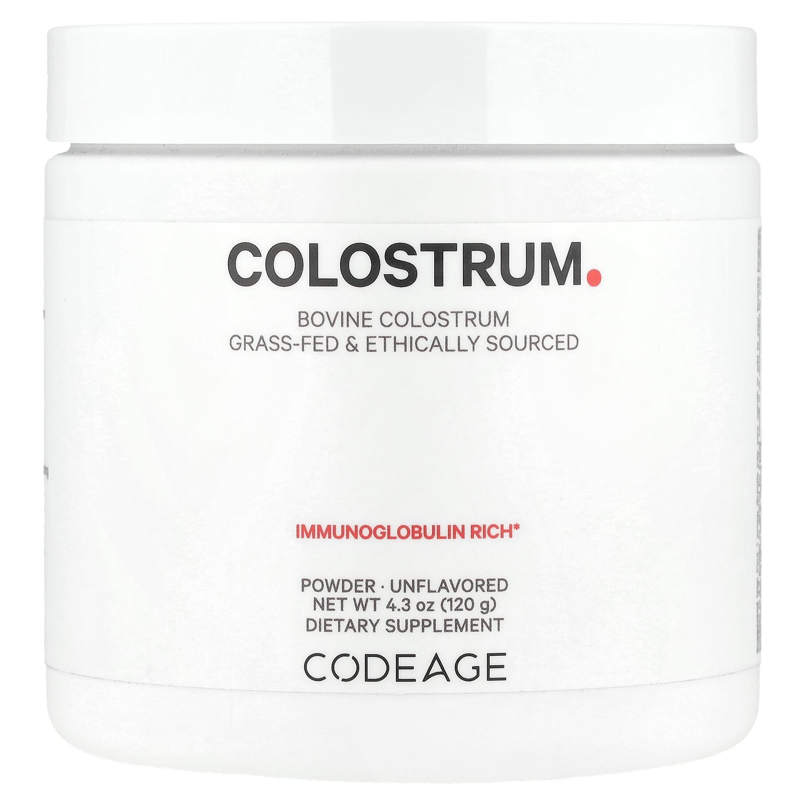 Colostrum Powder, Unflavored, 4.3 oz (120 g)
