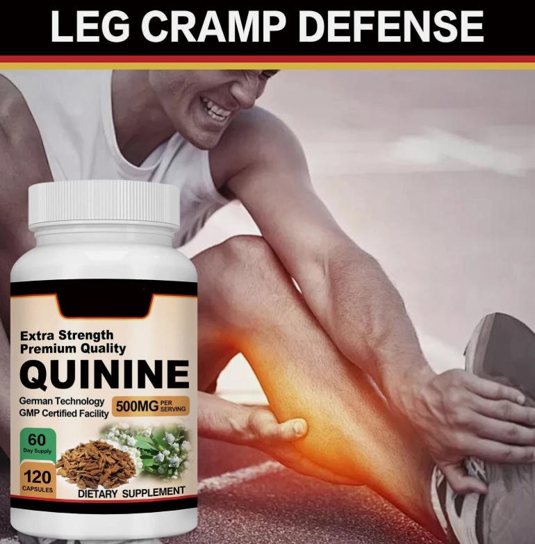120x Quinine Capsules 500mg Anti-Inflammatory Digestive Support Cramp Defense