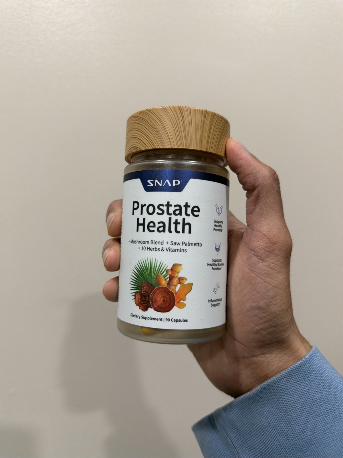 SNAP Prostate Health Mushroom Blend 90 Capsules EXP 06/2028
