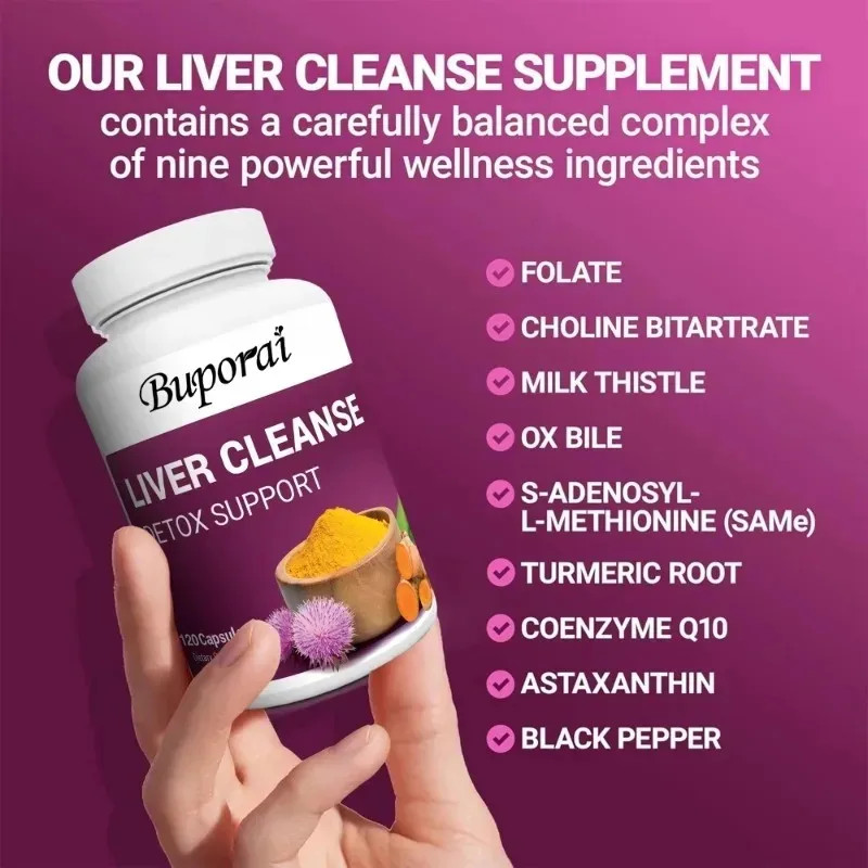 Liver Cleanse Detox 120pcs,Support Cell Repair,Promotes Digestion and Absorption