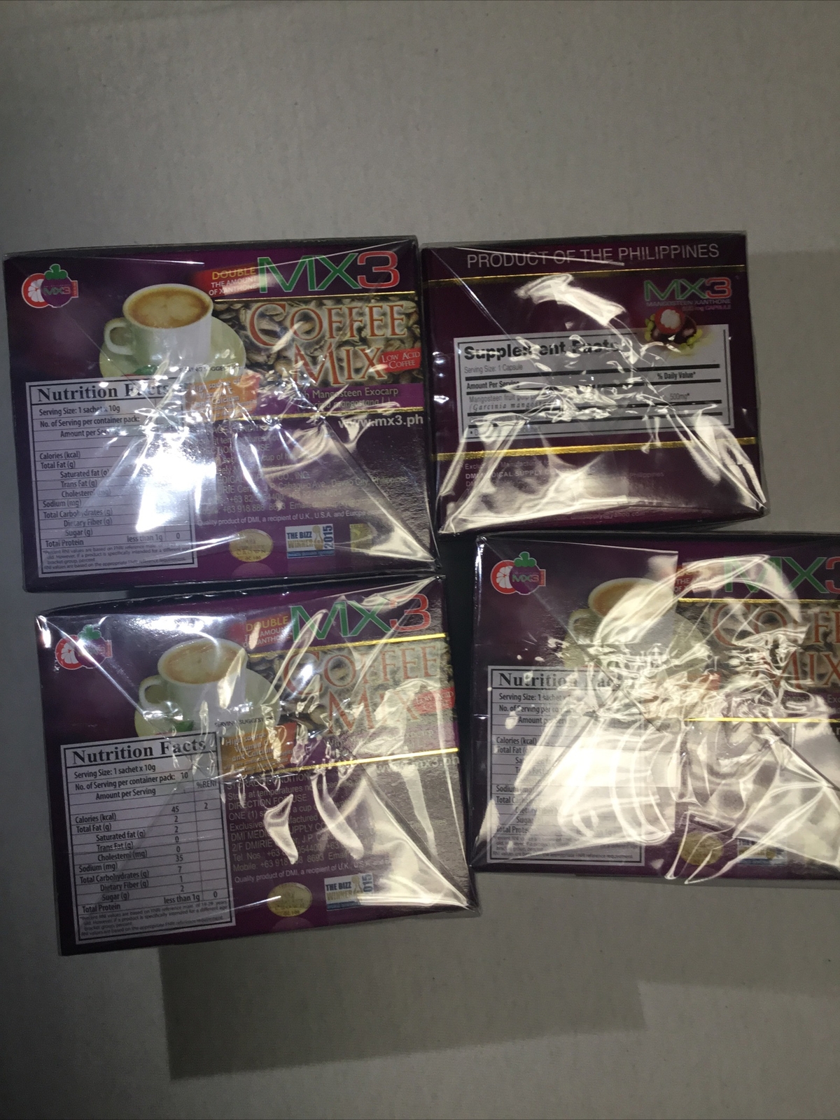 3BOXES MX3 COFFEE(high source Of VitC@ Calcium) &1Box Of Mx3 Plain 60 Capsules