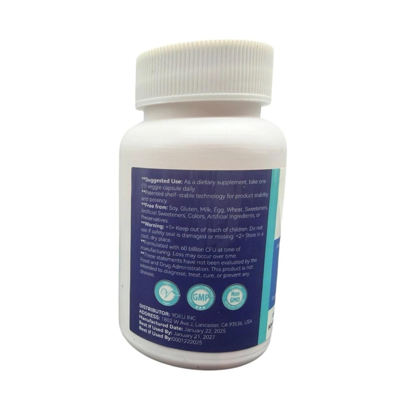 Nature’s Recipes Synbiotic 50 Billion CFU Gut Health 90 Tablets Lot 2 01/27