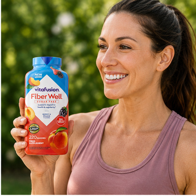 3-Pack Vitafusion Fiber Well Sugar Free Gummy Vitamin Supplement, 220 ct.
