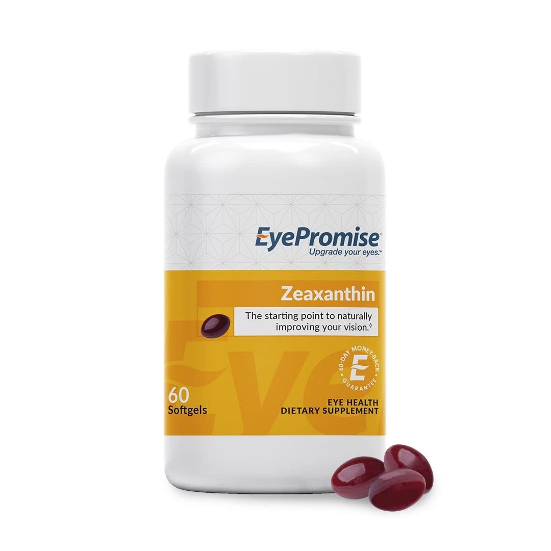EyePromise Zeaxanthin Eye Vitamin – 60 Softgels, 60-Day 60 Count (Pack of 1)