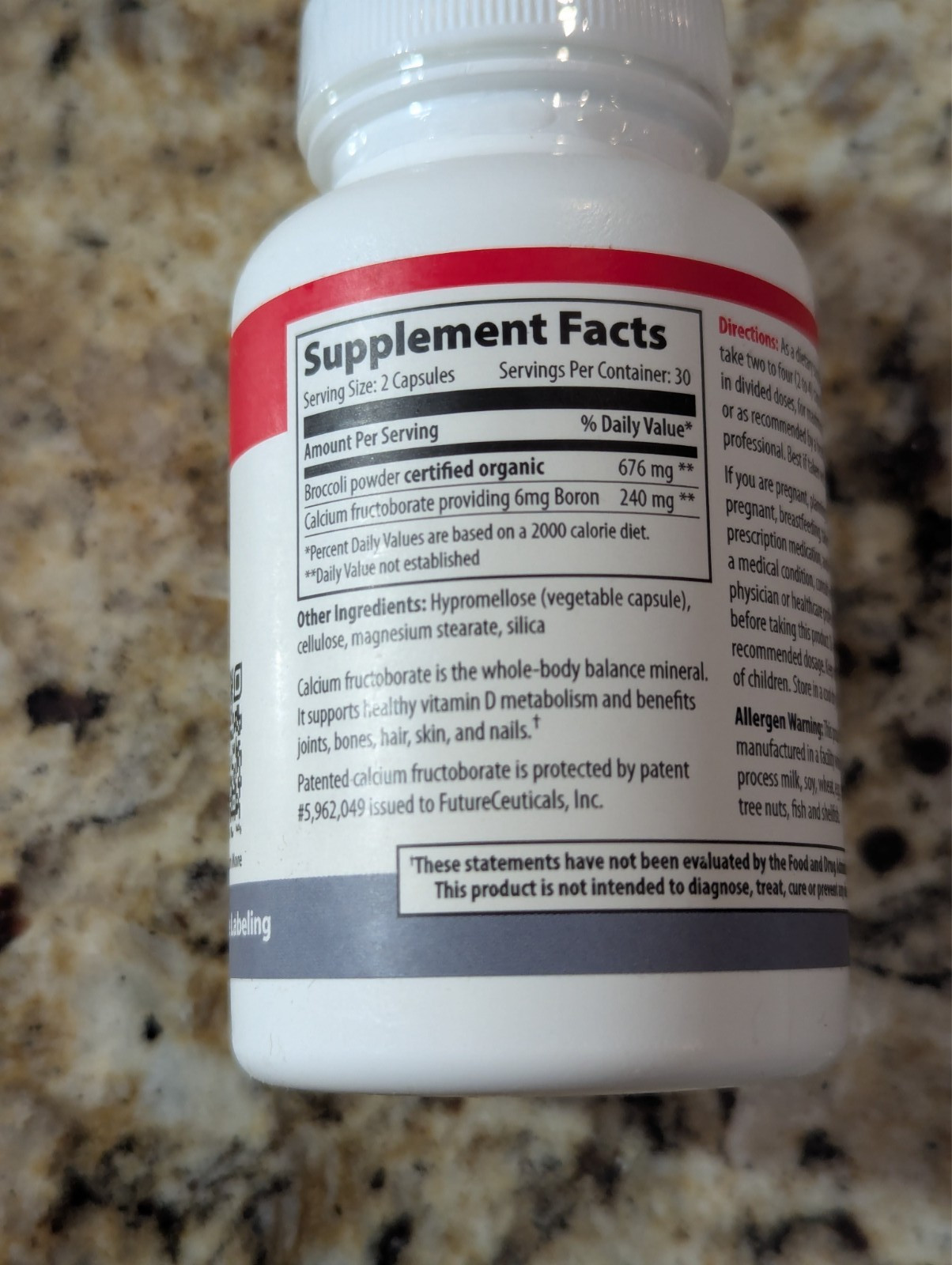 Vibrant Health Boron Calcium Fructoborate 60 capsules exp: 01/2028