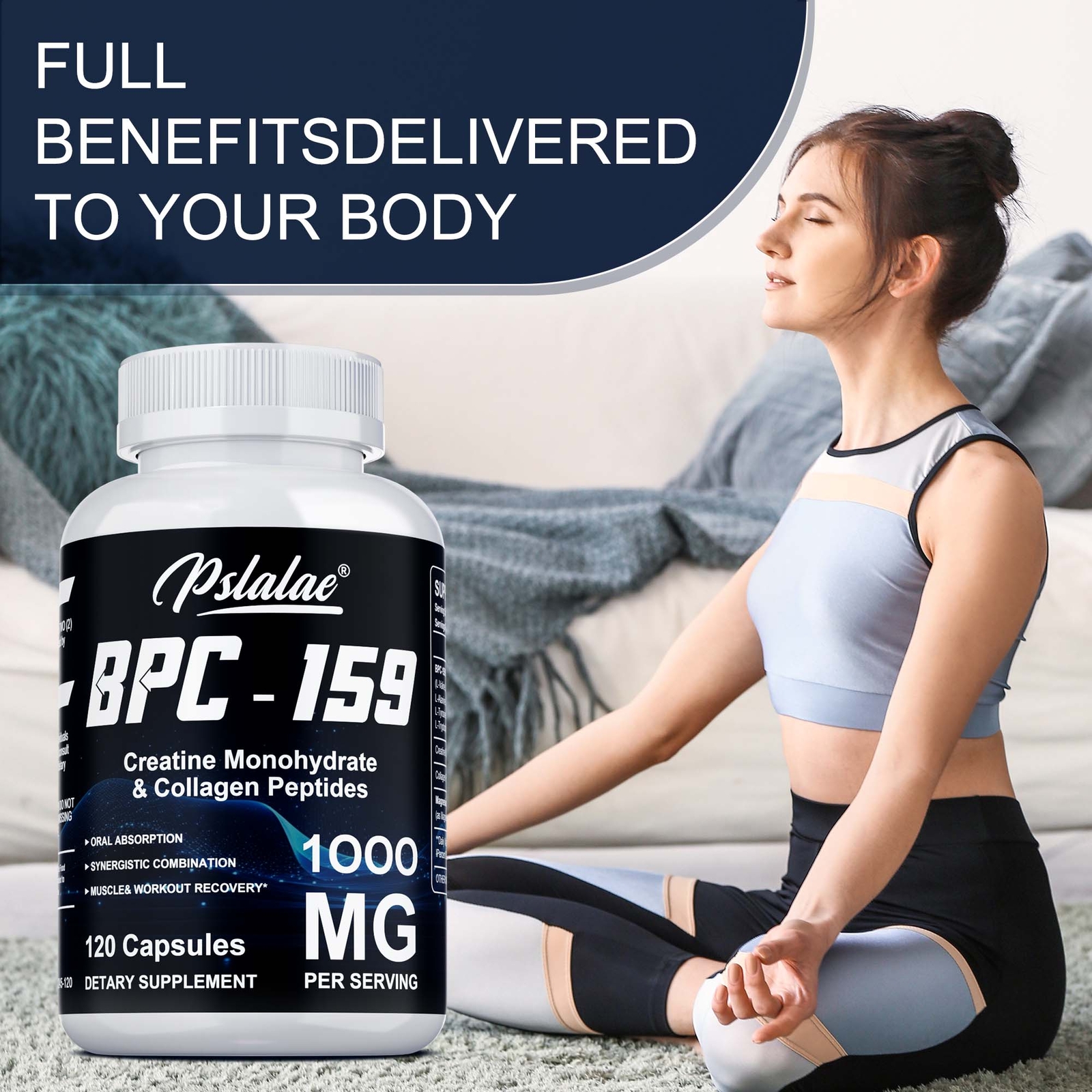 Body PC-159 Creatine Monohydrate, Collagen Peptides – Muscle Health,Boost Energy