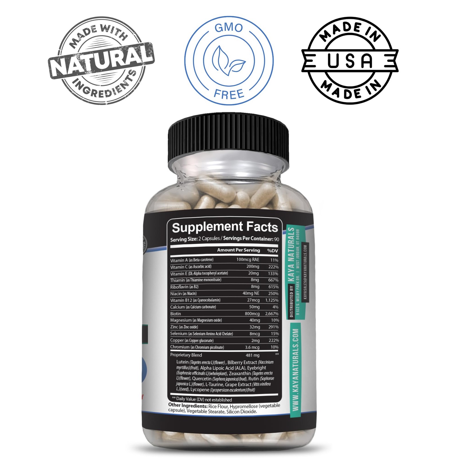 Eye Health Supplement – Lutein & Zeaxanthin – Supports Eye Strain, Dry Eyes, …