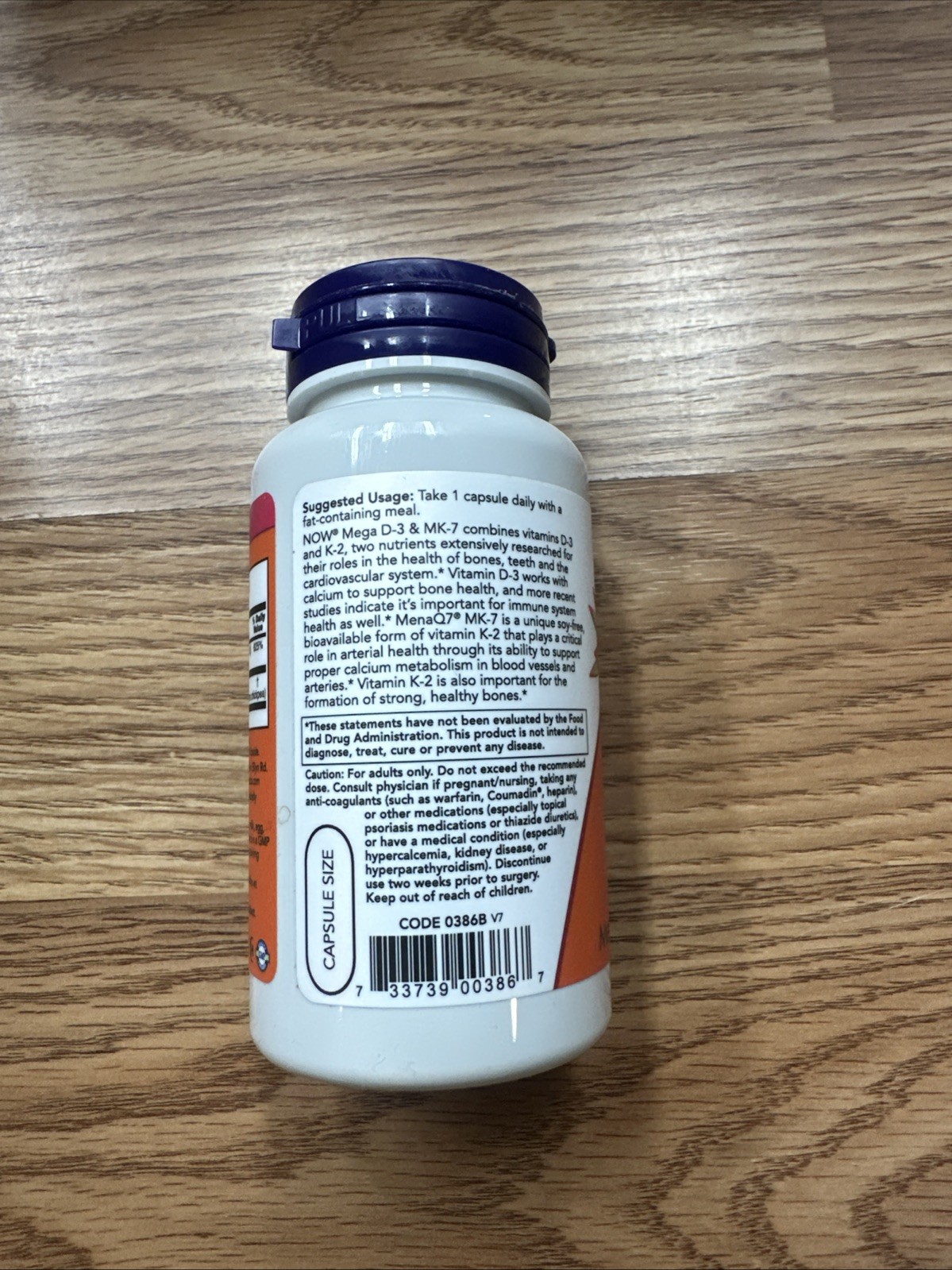 NOW FOODS Mega D-3 & MK-7 120 Veg Capsules Exp 10/2027