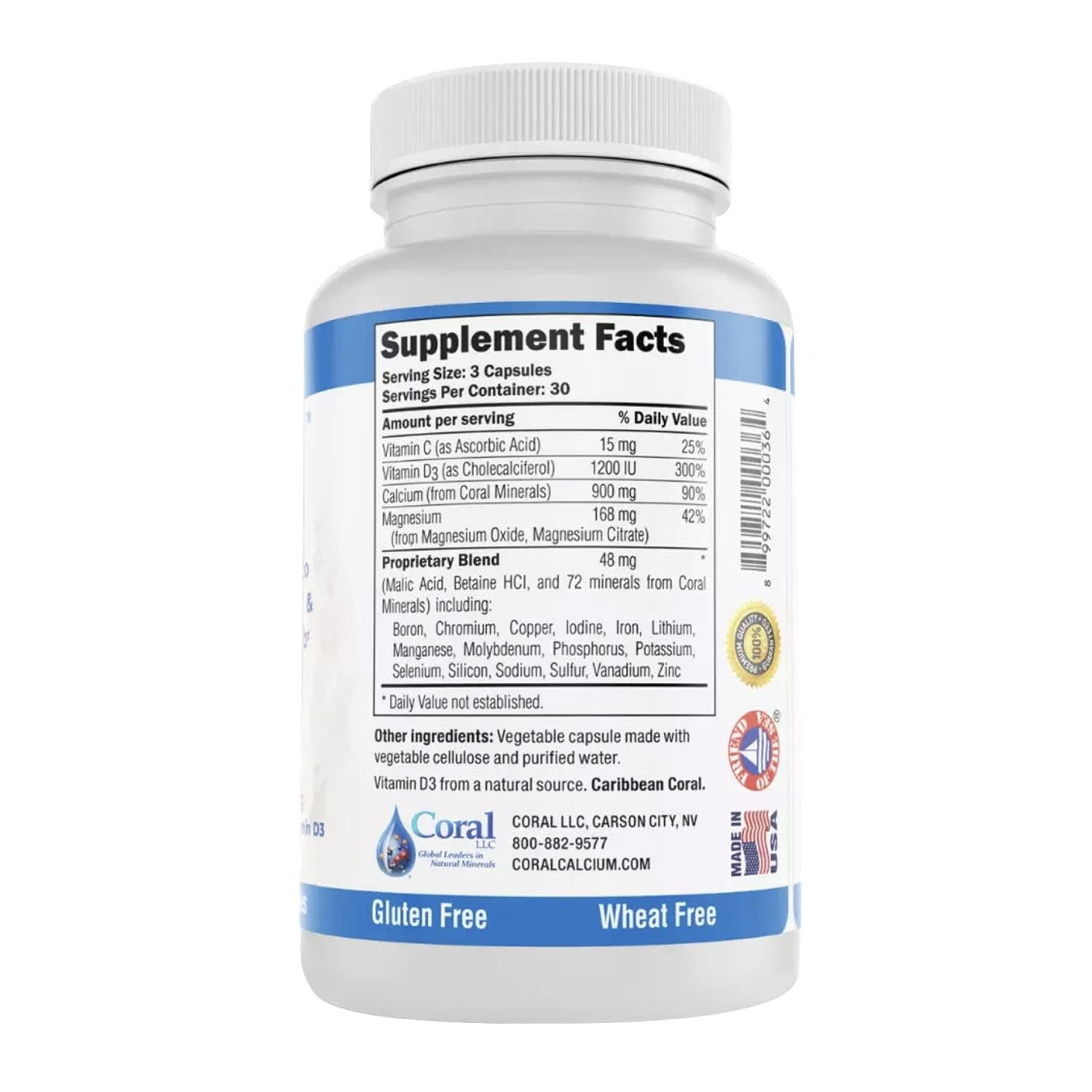 Coral Complex 3 Calcium Supplement Vitamin D3 & 300 Count (Pack of 1)
