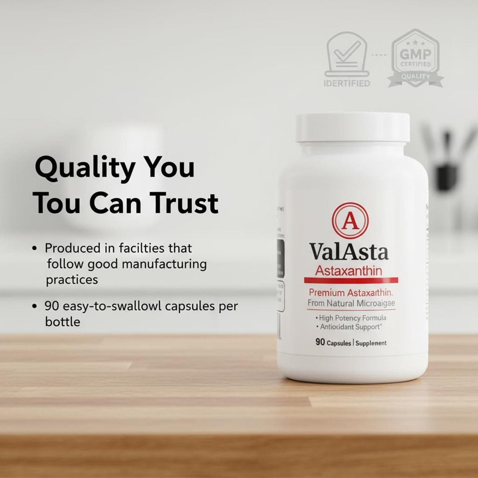 ValAsta Astaxanthin 35mg,ValAsta Fluid Astaxanthin Caps,Vegan, Non-GMO, Eas