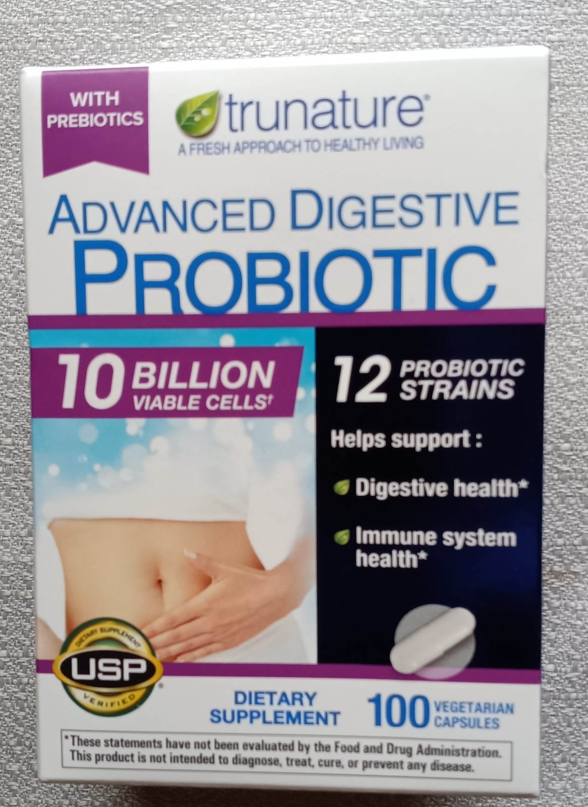 Trunature Advanced Digestive Probiotic (10 Billion cells) 100 Caps EXP SEPT 2027