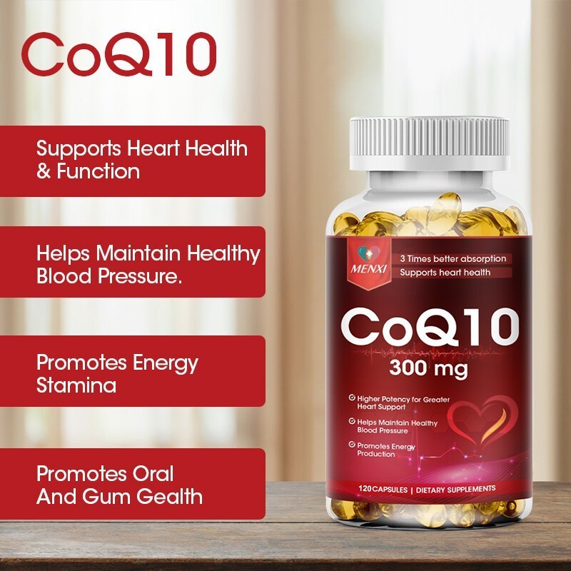 CoQ 10 Coenzyme Q10 Vegan Softgel 300mg Cardiovascular Heart Health 120 Capsules
