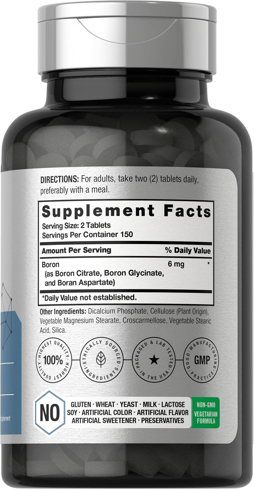 Horbäach Triple Boron Complex 6 mg Supplement | 300 300 Count (Pack of 1)