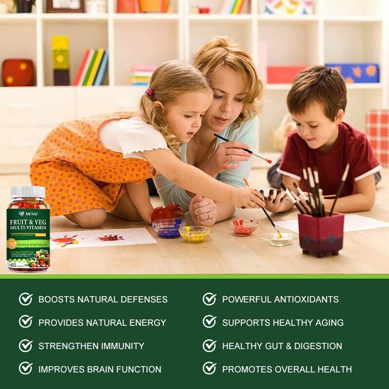Fruits & Veggies 60 Fruit & Veggie Supplement Gummies Vitamins & Minerals 60PCS