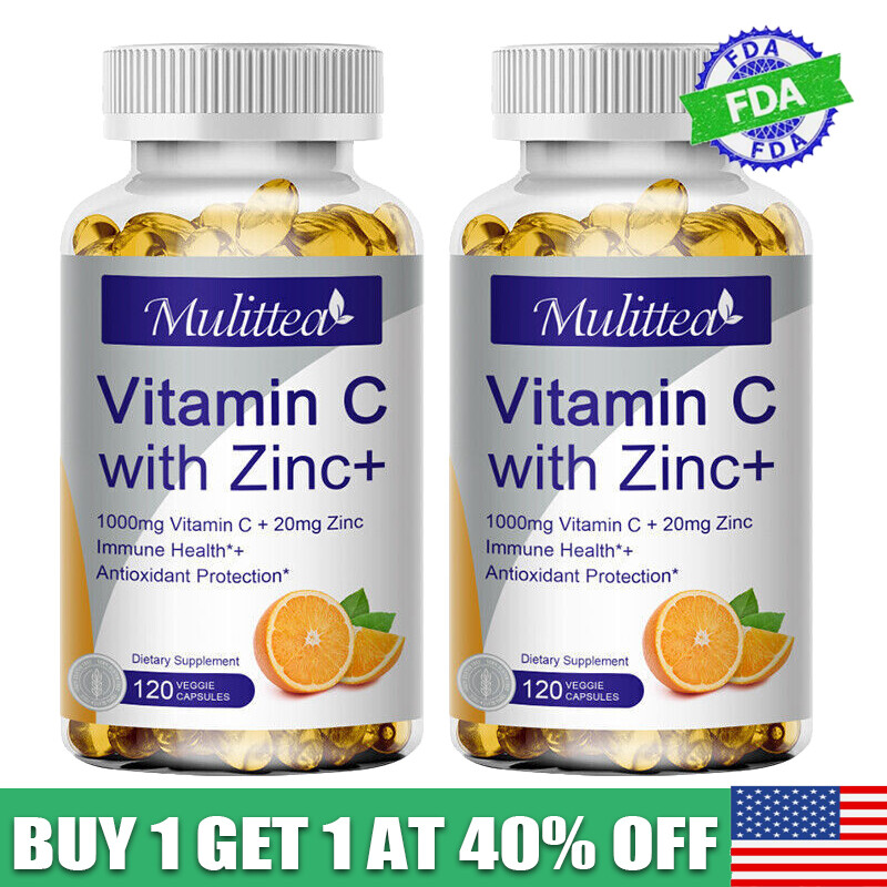 Vitamin C With Zinc Vitamin C 1000mg And Zinc 20mg for Immune Support Men&Women