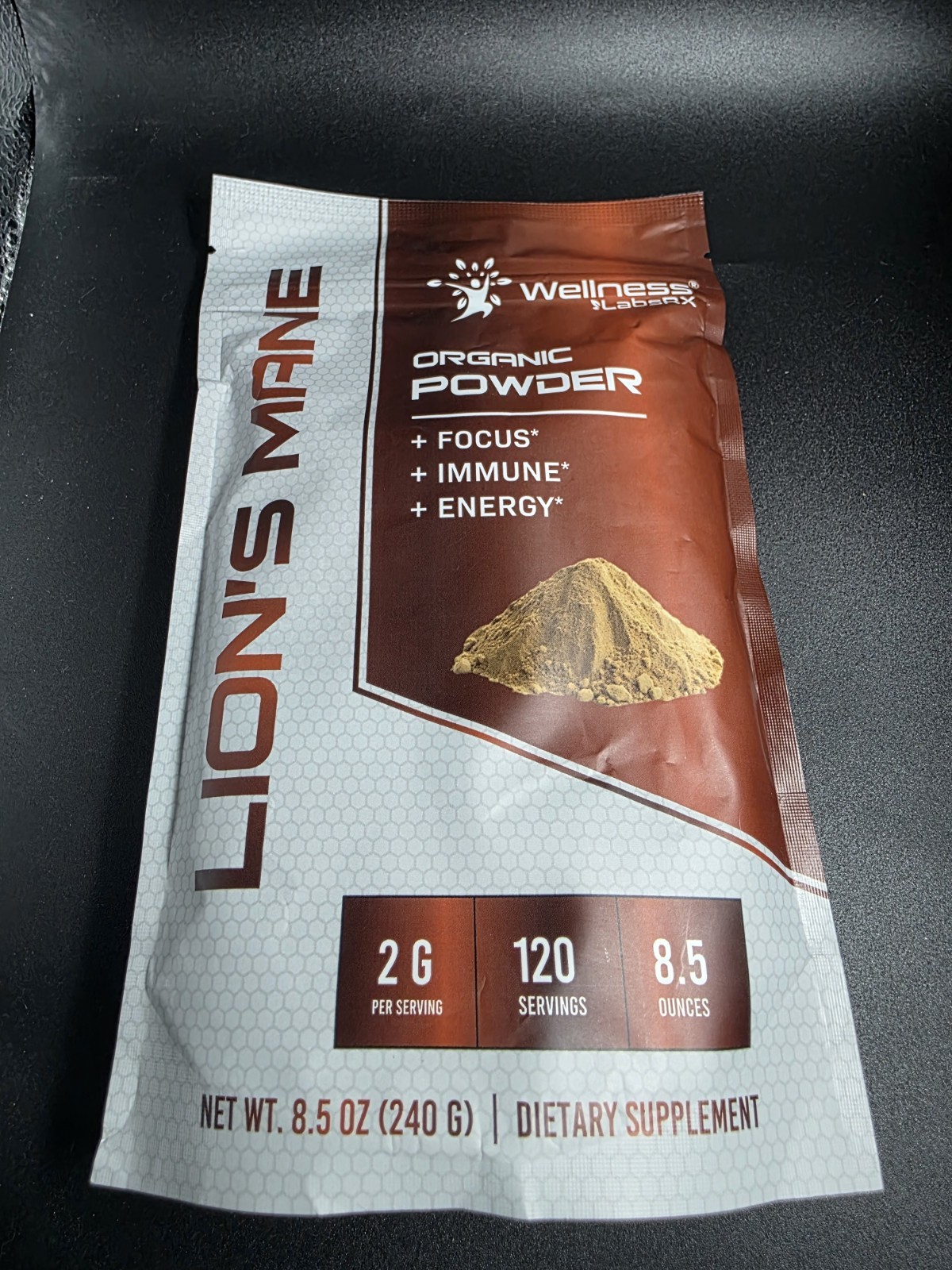 Lions Mane Powder 2000mg Brain & Immune Support 120 Servings Vegan Non-GMO 05/27