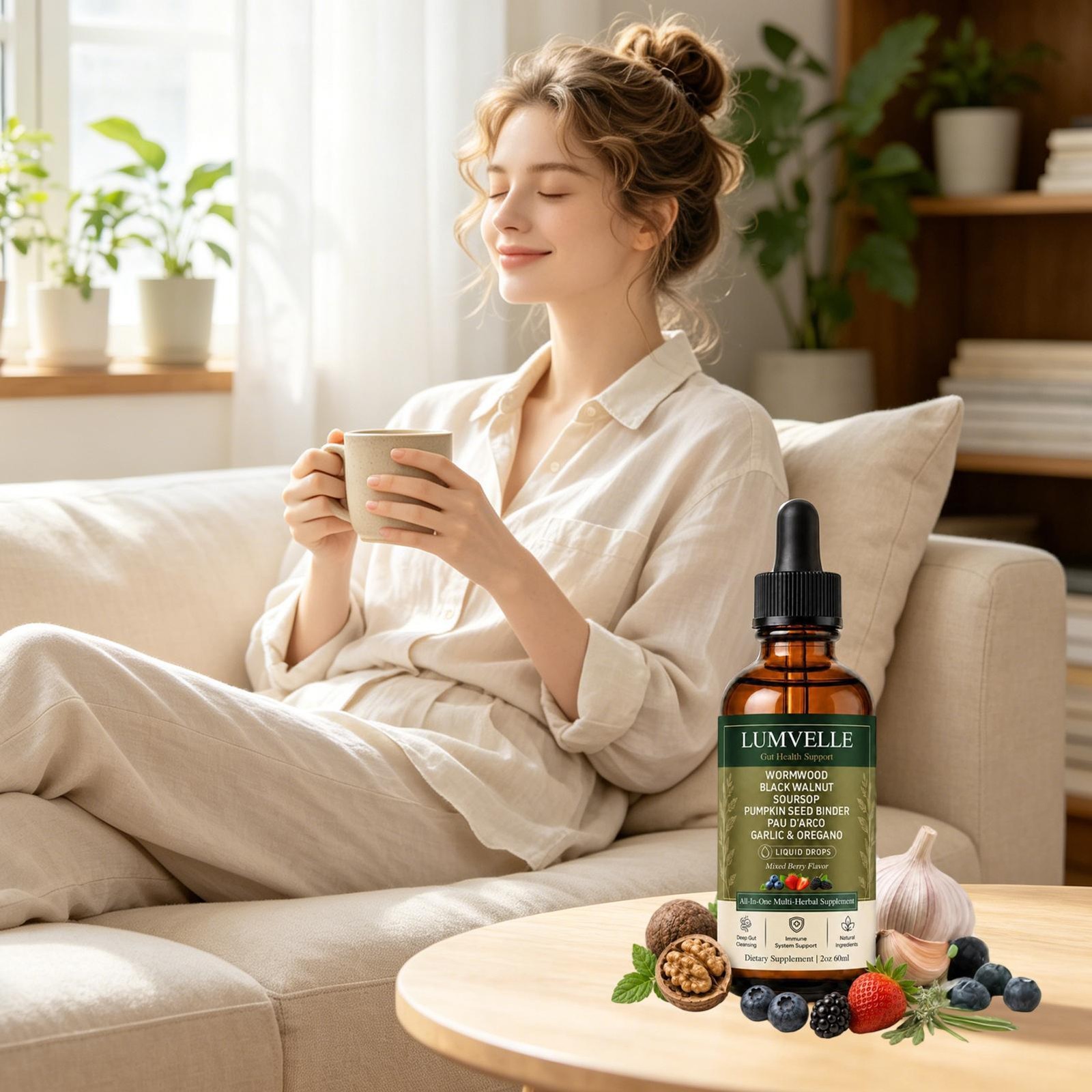 LUMVELLE Wild Harvested Wormwood Herbal Liquid Botanical Supplement Drops