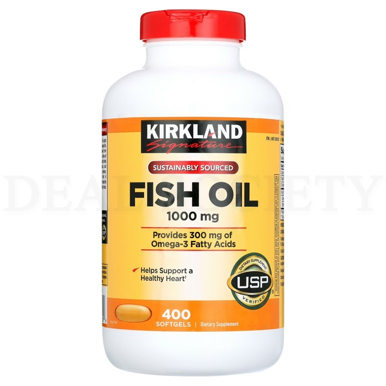 Kirkland Signature Fish Oil 1000 mg Supports Healthy Heart 400 Softgels Lot of 2