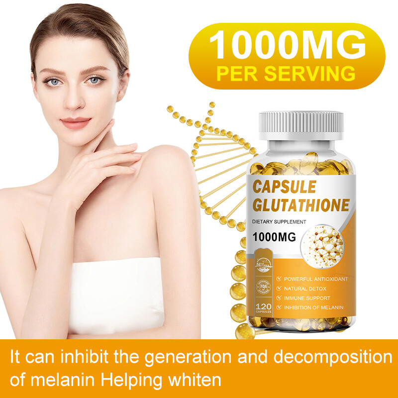 New Glutathione Capsules 1000MG Anti-Aging Skin Whitening Antioxidant Softgels
