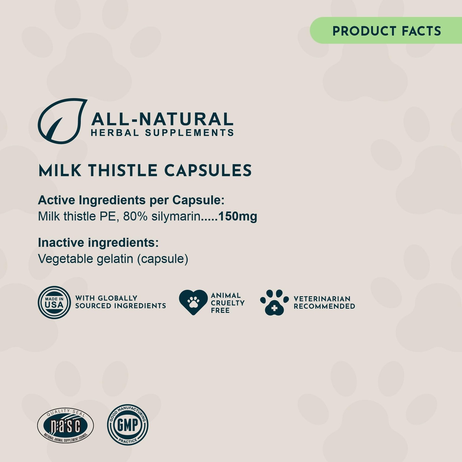 Milk Thistle for Dogs & Cats – Liver Support, Milk Thistle 150mg, Silymarin, …