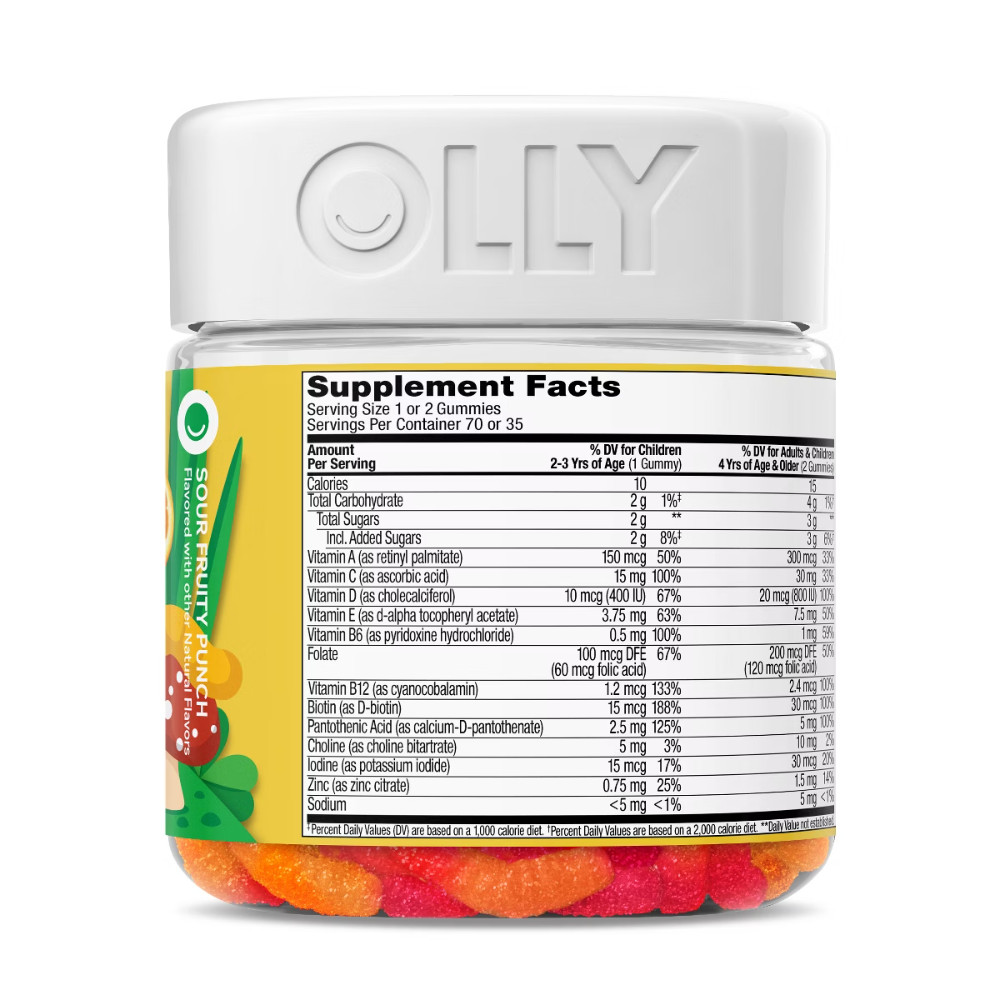 OLLY Kids' Multivitamin Gummy Worms – 70ct