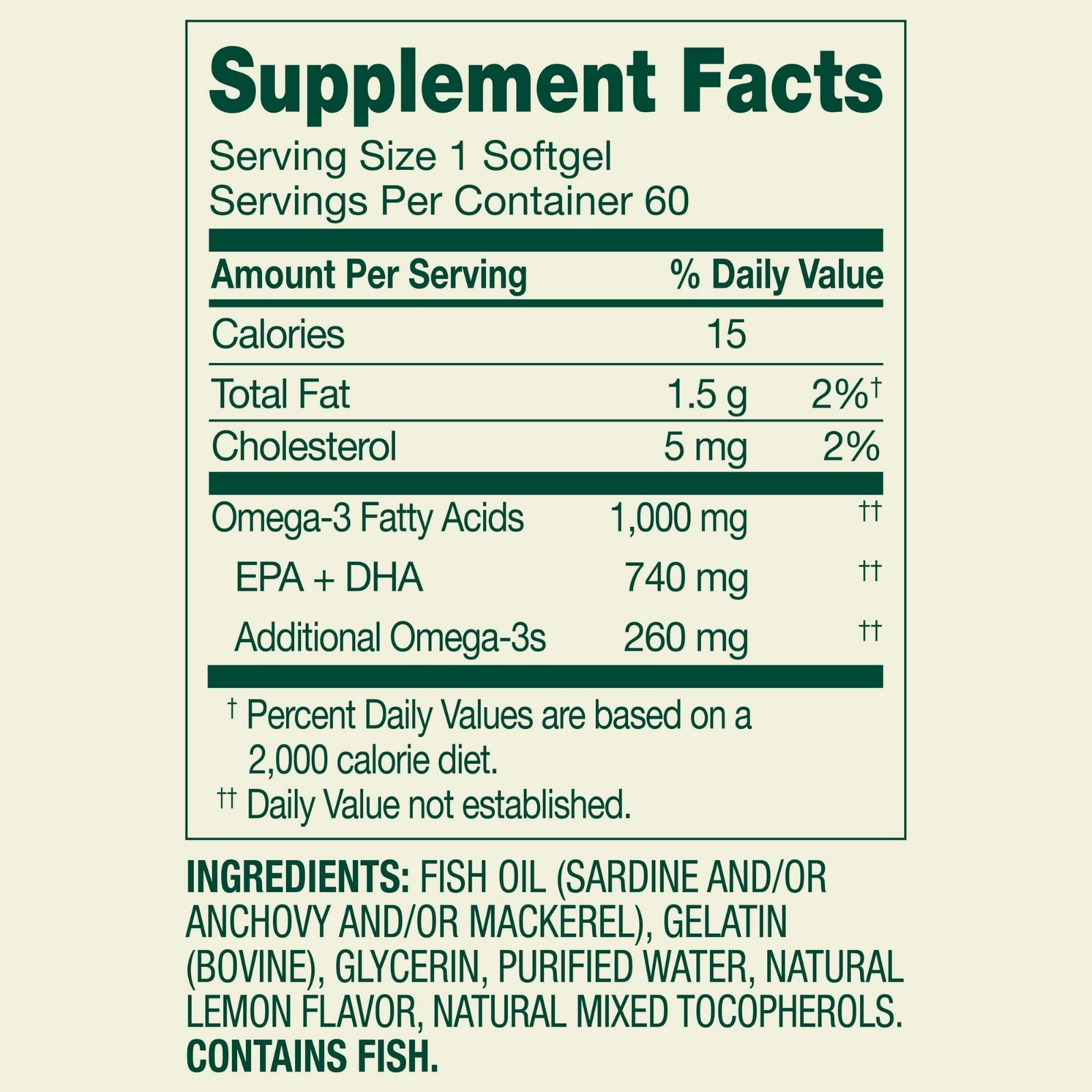 Spring Valley Proactive Support Omega-3 Fish Oil Dietary Supplement Softgels