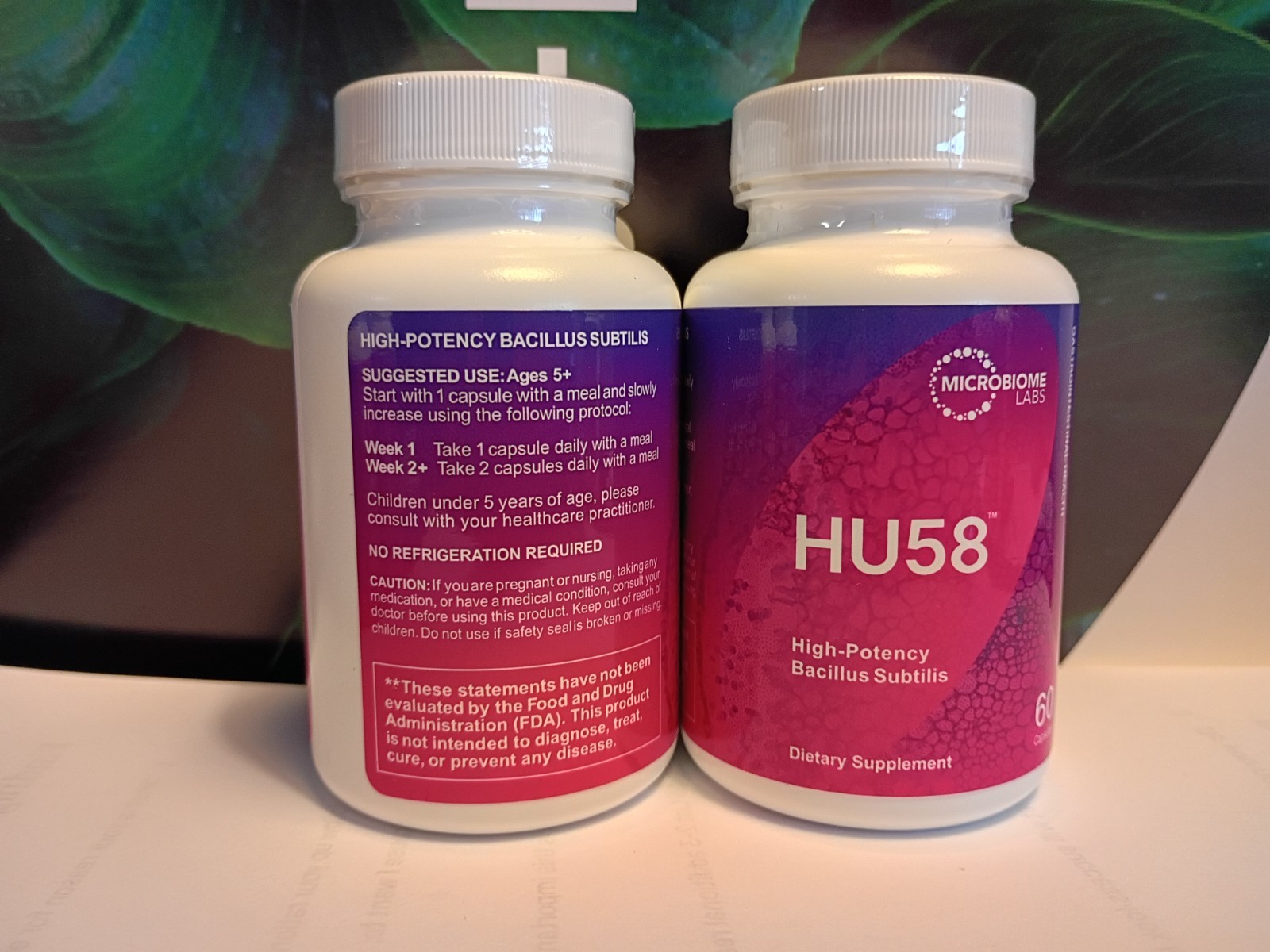HU58 High Potency Bacillus Subtilis, Withstands Stomach Acid, Digestive Support
