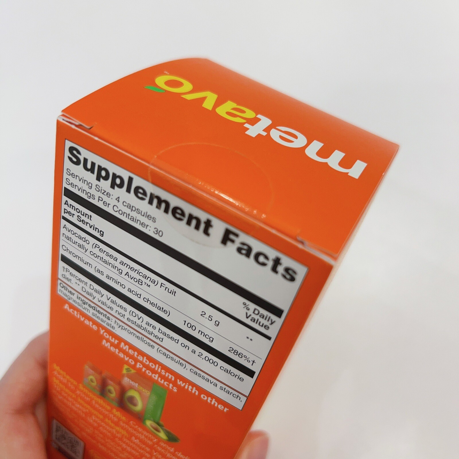 Metavo Metabolism Booster Natural Support Avocado 120ct EXP 10/2025 Sealed