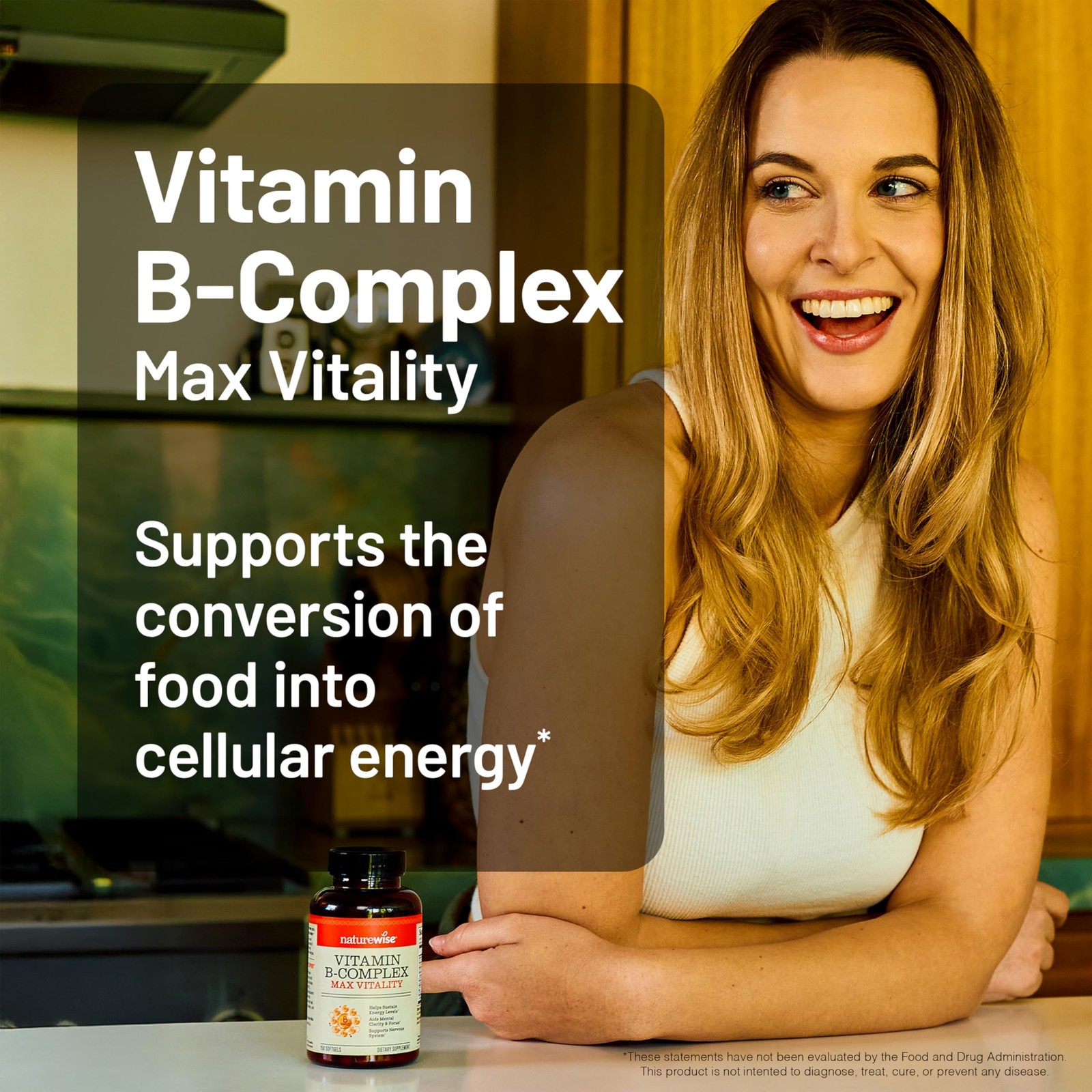 Vitamin B Complex for Women and Men – with Folic Acid Biotin B1 B2 B3 B6 B12, 60