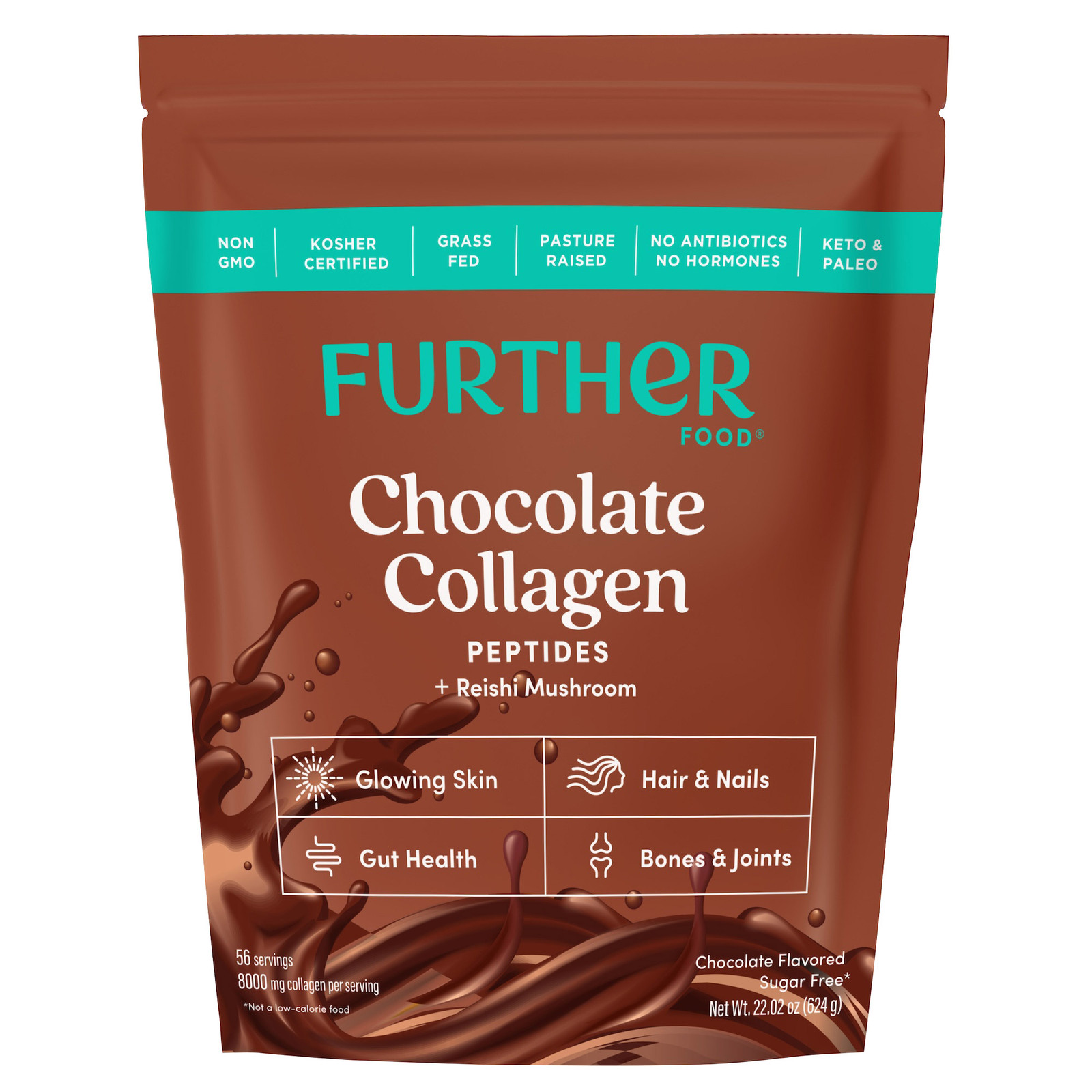 Further Food Grass-Fed Collagen Peptides Powder Plus Mushroom 56 Servings