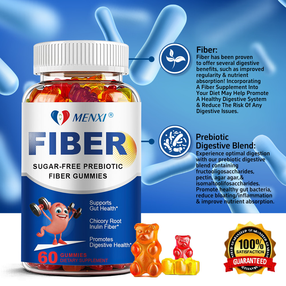 60 Fiber Gummies – Digestive & Gut Health Support – Dietary Fiber Supplement
