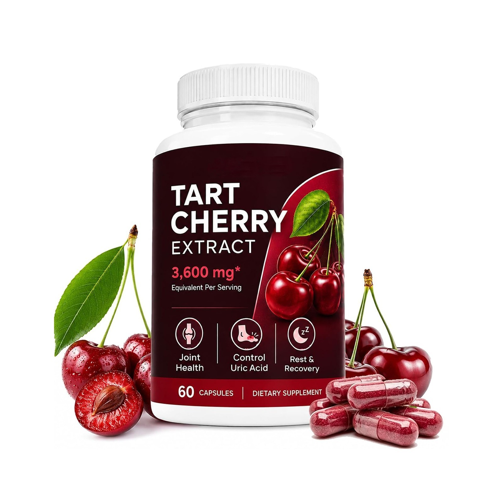 Good Grove Tart Cherry Extract,Goodgrove Tart Cherry Cold Extracted,60 Capsules