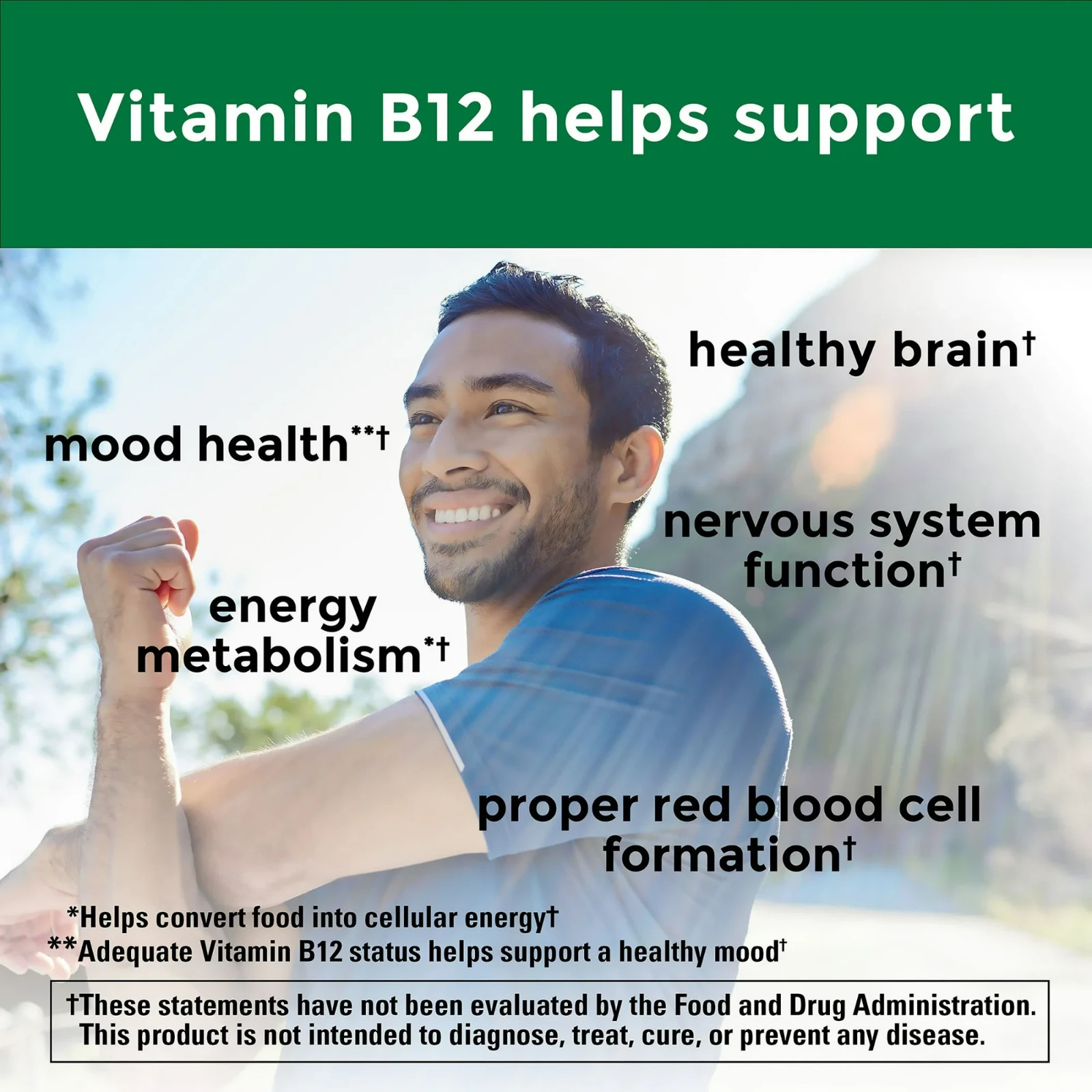Nature Made Vitamin B12 1000 Mcg, Easy to Take Sublingual B12 for Energy Metabol