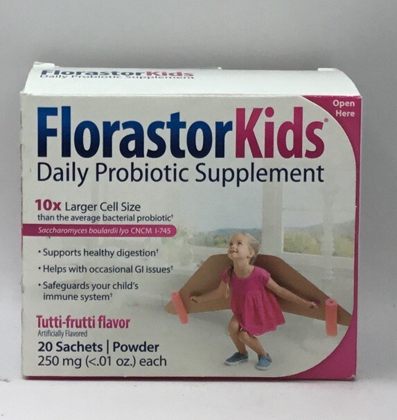 Florastor Kids Daily Probiotic Supplement Powder 20 Unflavored Sticks Exp 10/25