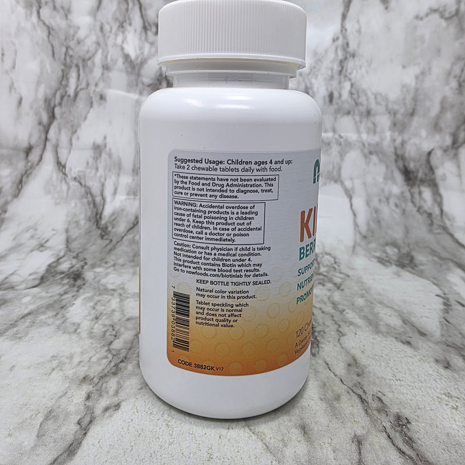 Now Foods Kid Vits Berry Lemonade 120 Chewable Tablets Exp 06/2026