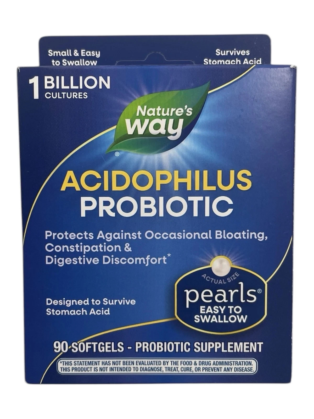 Nature’s Way Acidophilus Probiotic Pearls – Gut Health – 90 Softgels – 12/2025