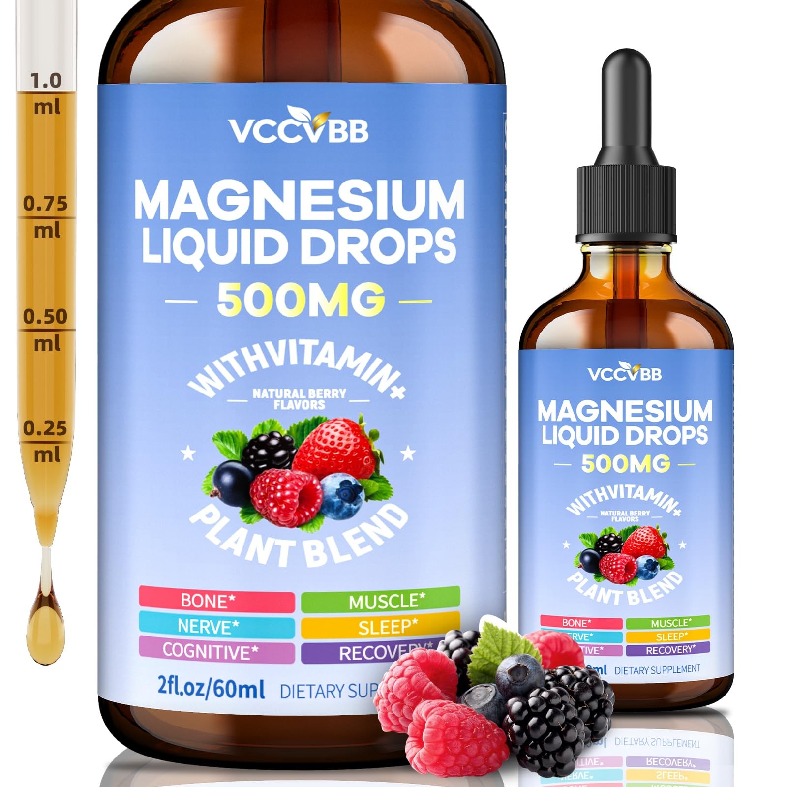 Magnesium Glycinate Liquid Drops, Complex with 2 Fl Oz (Pack of 1)