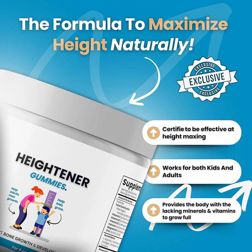 Fresh Heightener Gummies – 60caps Natural Height Growth For Kids,Teens HO T