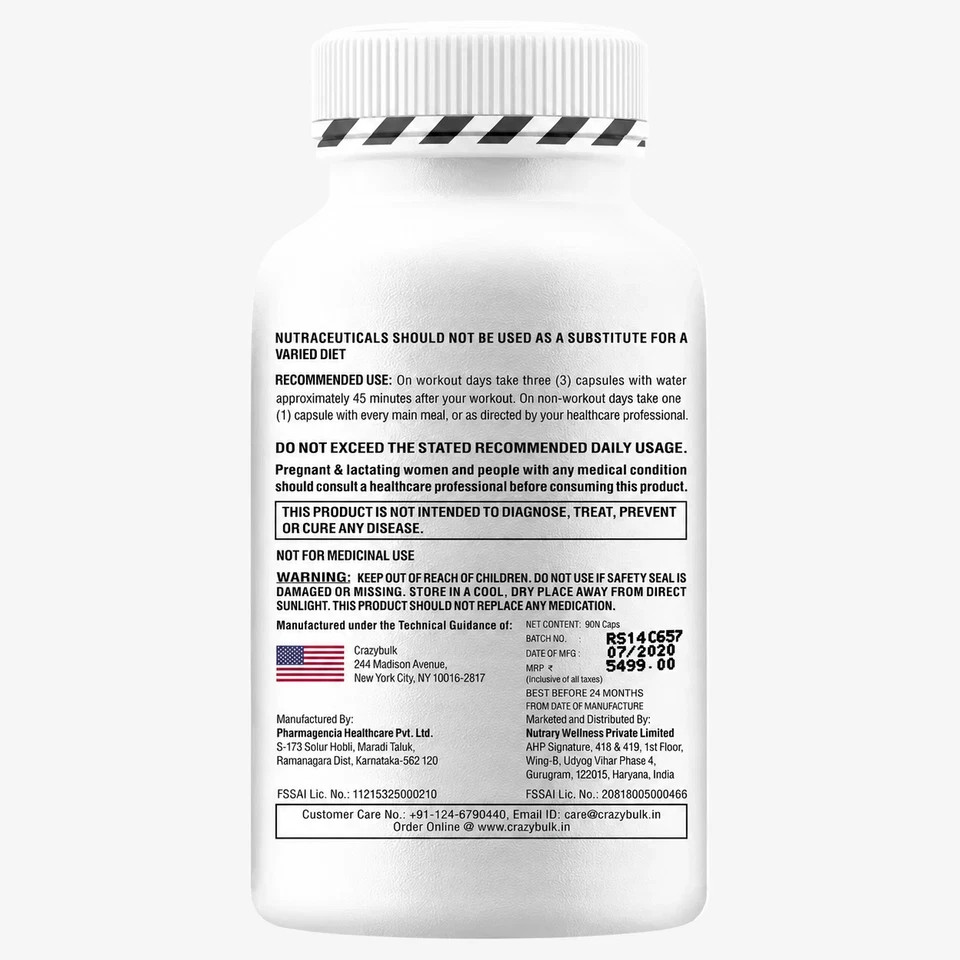 Best Supplement for Muscle Gains Crazy Bulk D BAL 90Capsules Pack Of 2