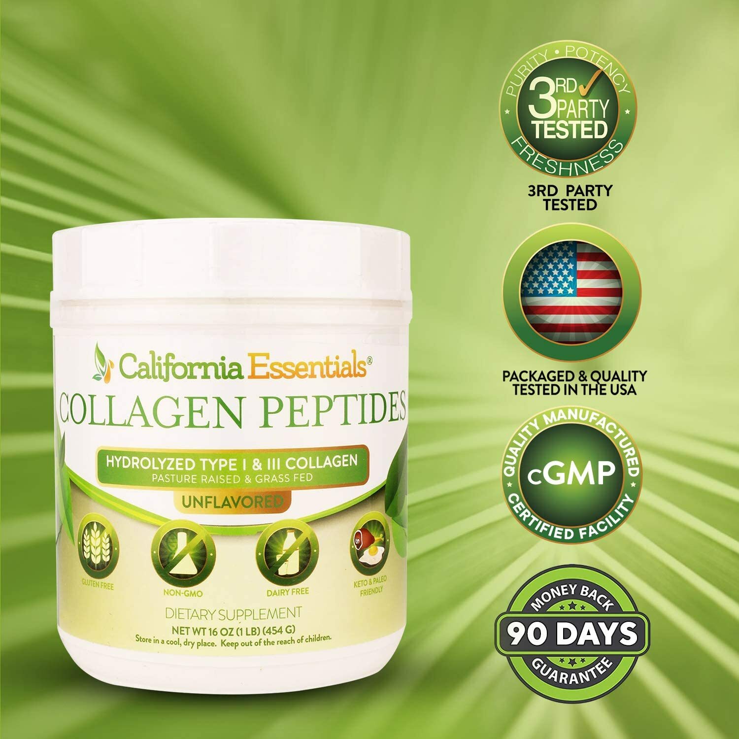 Best Collagen Protein Powder on the Market Hydrolyzed Type I + III Grass Fed