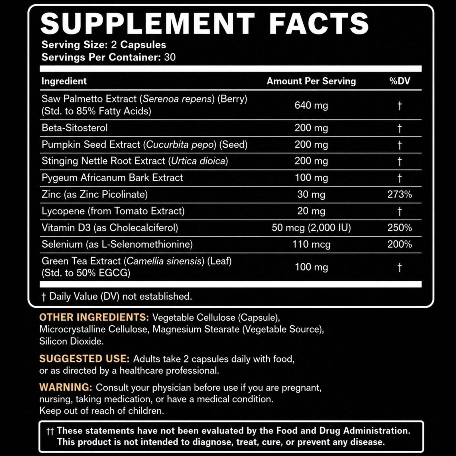 ProstalPeno Advanced Formula Support Prostate Health Supplement 60 Capsules USA