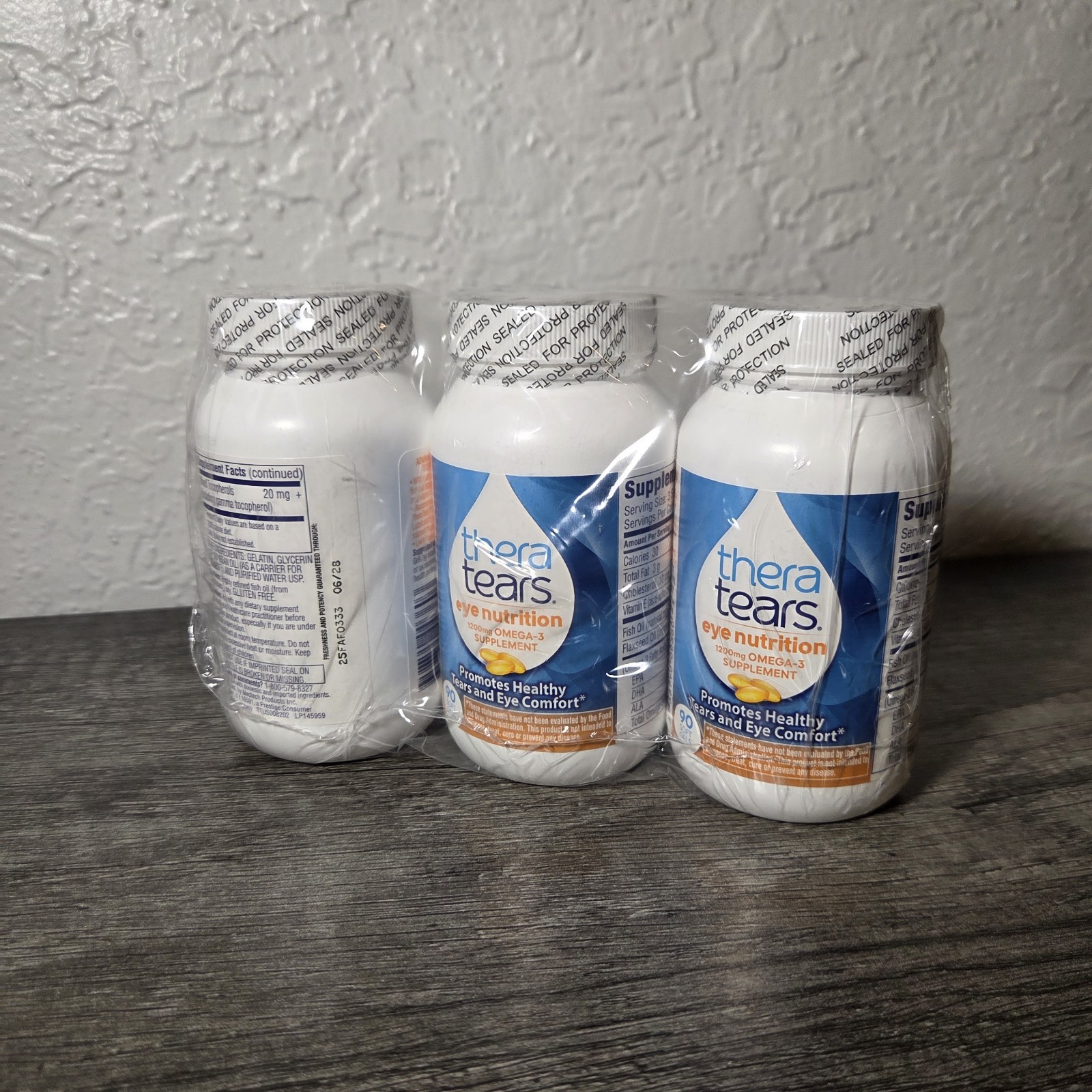 Thera Tears Eye Nutrition Dry Eye Relief Capsules 90 Capsule X 3 Packs Exp 06/28