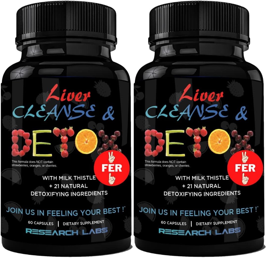 Research Labs 2 Pack Doctor Recommended Premium Liver Detox Cleanse & Support…