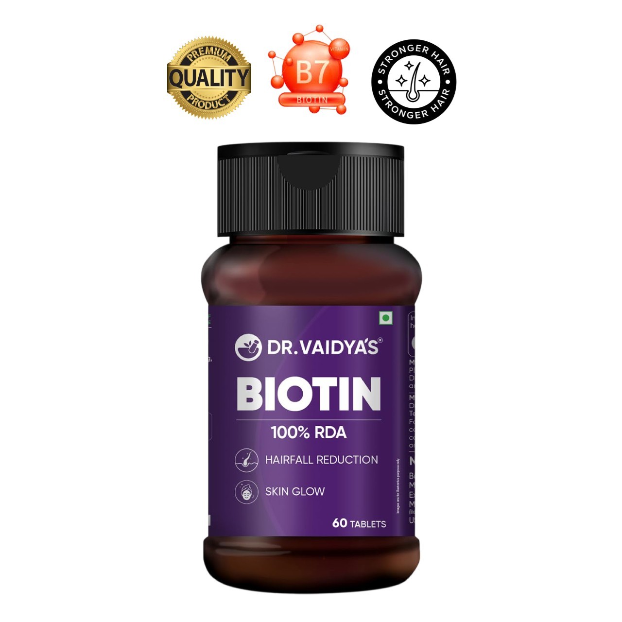 Dr. Vai.dya’s Biotin Amla Bhringraj 60 Veg Tablets Hair