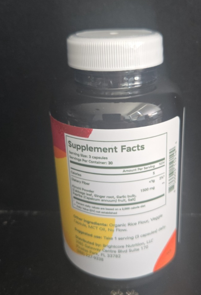 Brightcore Nutrition Kimchi One Kimchi Powder Capsules Probiotics Enzymes – New