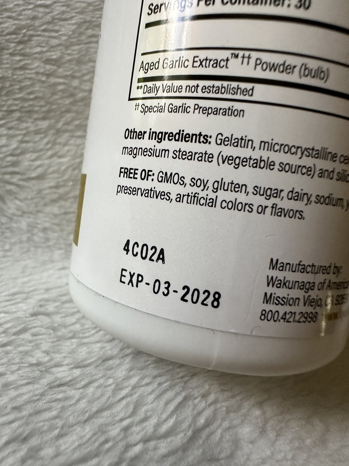Kyolic Aged Garlic Extract Formula 200 Cardiovascular & Immune 60 Caps 03/2028