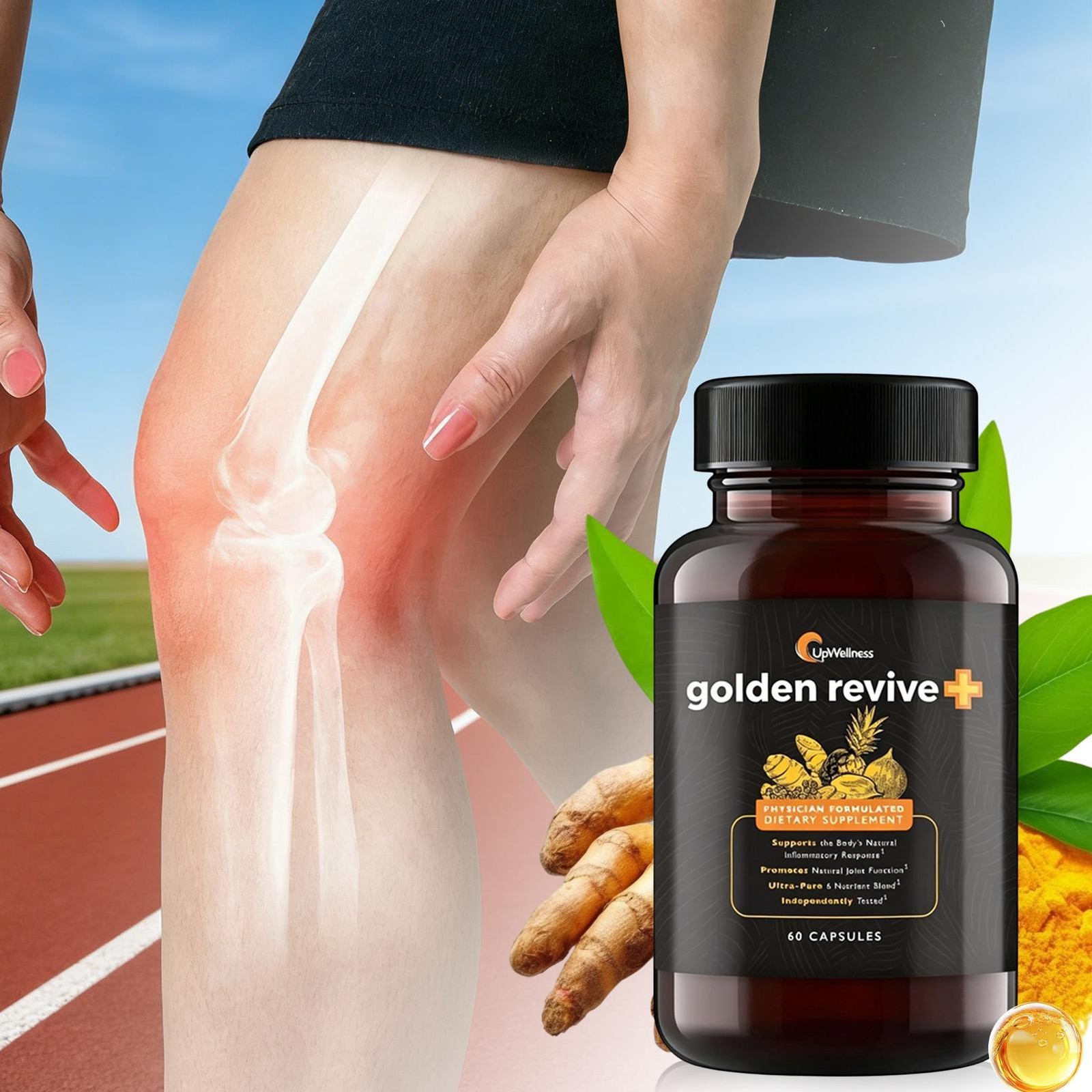 UpWellness Golden Revive+ Joint Support 60ct 1 Month Supply