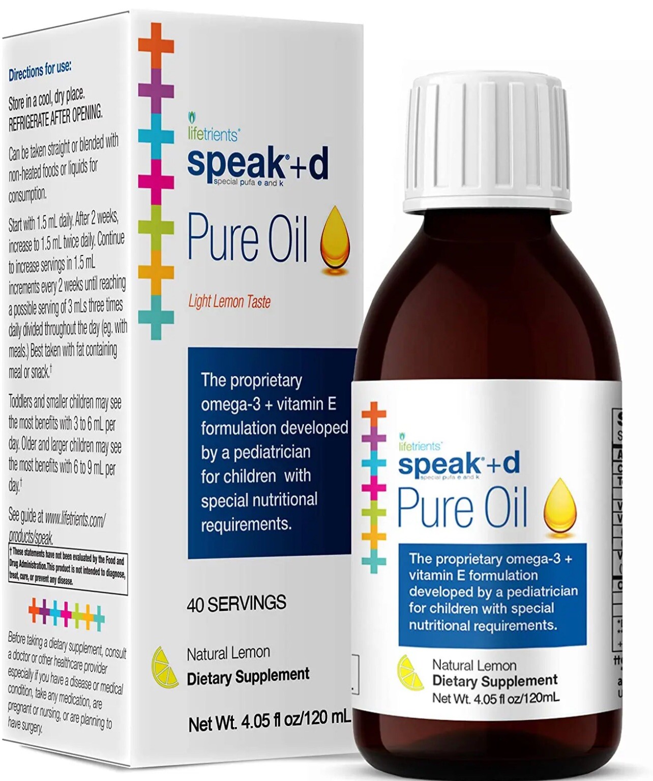 Speak+D Pure Oil Natural Lemon Formulated to Support Children Exp 11/2026