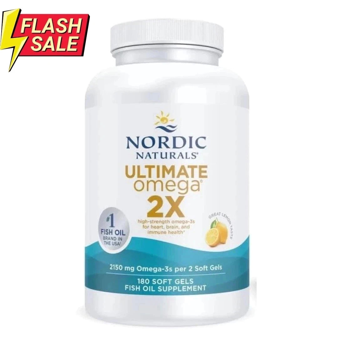 Nordic Naturals Ultimate Omega 2X 180 Soft Gels – Extra Strength – New Fast Ship