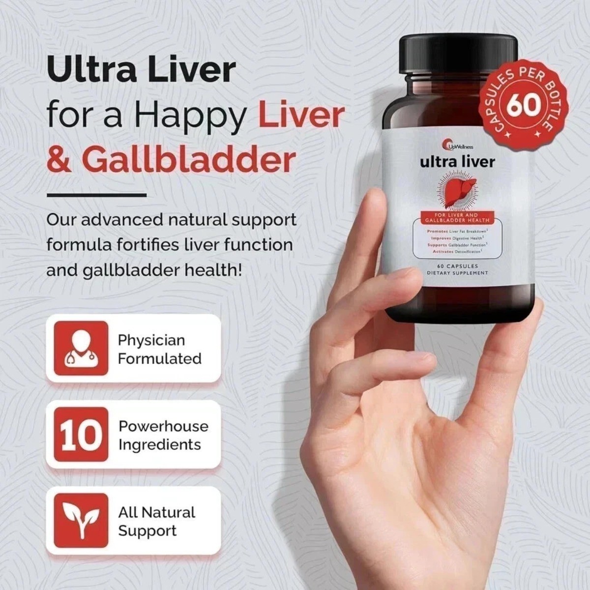 Wellness Up Ultra Liver Supplement for Liver Health and Gallbladder Support